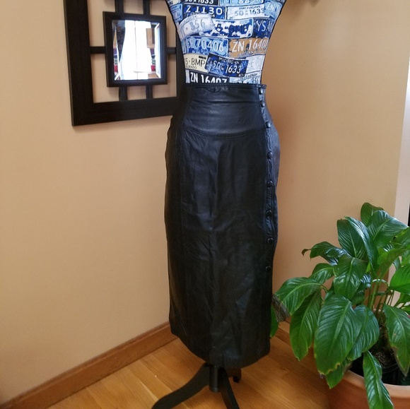 Wilsons Leather Dresses & Skirts - WILSON LEATHER LONG BLACK LEATHER PENCIL SKIRT!